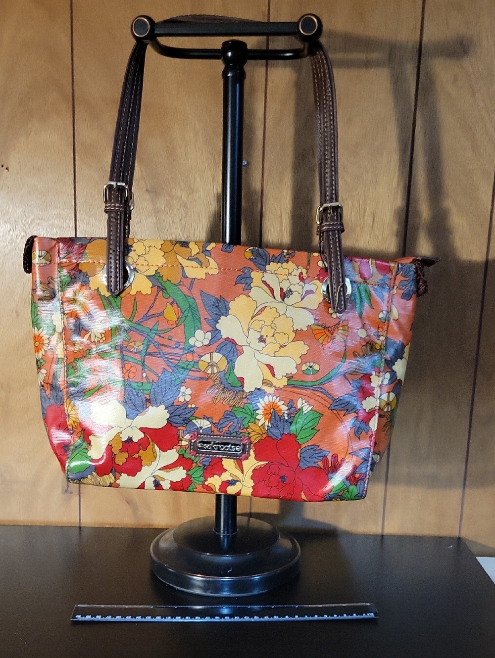 Sakroots Orange Multicolor Floral Tote